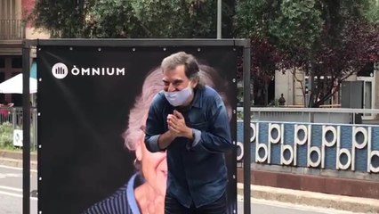 Cuixart llega a Òmnium en Barcelona tras salir de la cárcel