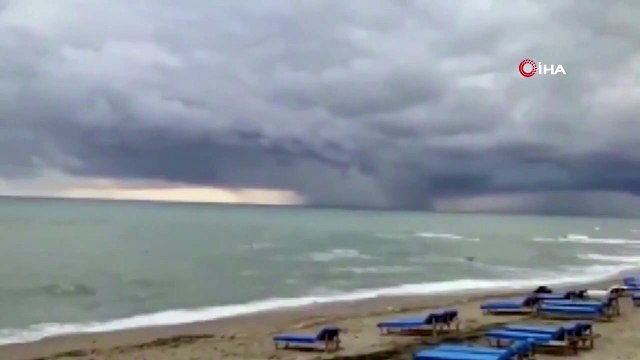 Karadeniz'de hortum anı kamerada