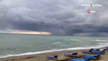 Karadeniz'de oluşan hortum Kocaali'nden görüntülendi