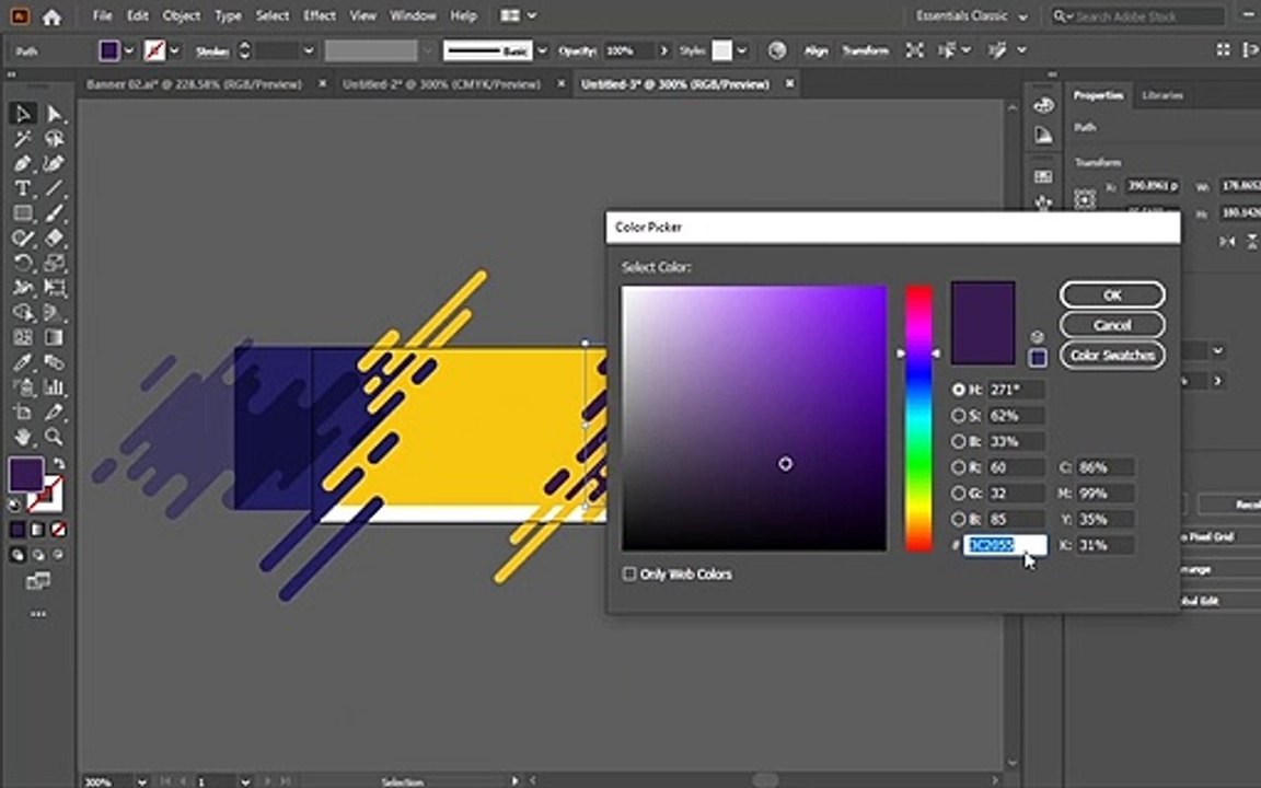 Web benner design in adobe illustrator