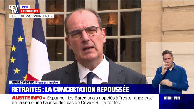 Réforme des retraites repoussée: Jean Castex exprime sa satisfaction