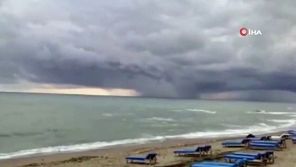 Karadeniz’de oluşan hortum Kocaali’nden görüntülendi