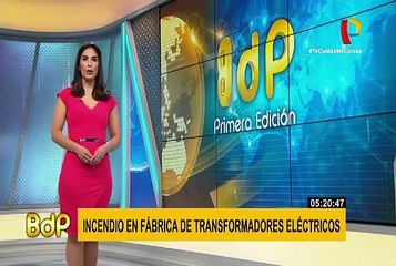 Cercado de Lima: incendio consume una fábrica de transformadores eléctricos