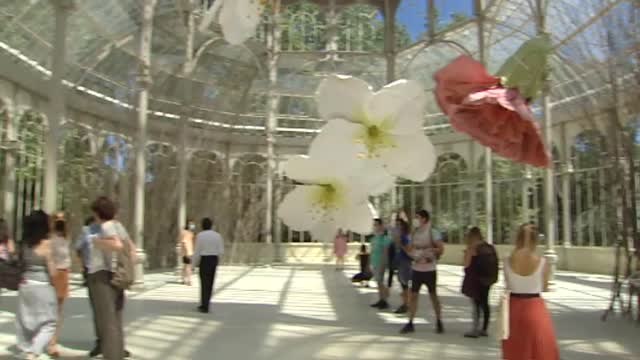 Flores gigantes en el Retiro