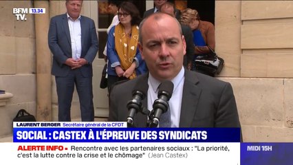 Laurent Berger (CFDT) :"On a constaté une volonté de dialogue de la part du Premier ministre"