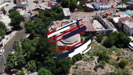 Minare restorasyonu leylekler için durduruldu