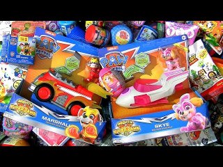 Download Video: Paw Patrol Mighty Pups SURPRISES Super Paws Marshall and Skye toys review