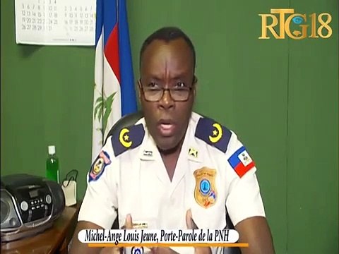 Pòt pawòl PNH la Michel-Ange Louis Jeune sou dosye yon gwoup moun ame ki te pran lari a 7 jiyè a.