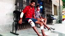 गंगेरू मार्ग पर पिकअप कार व बाइक की भिड़ंत, तीन घायल