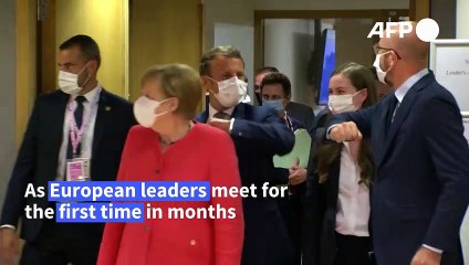 Germany's Merkel and Portugal's Costa celebrate birthdays at EU summit