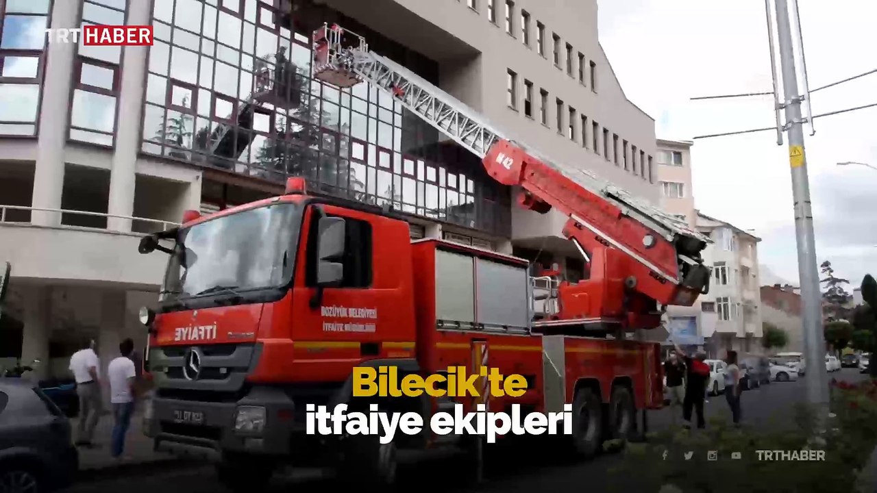 Yuvasından düşen kırlangıç için itfaiye ekipleri seferber oldu