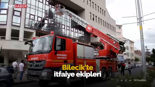 Yuvasından düşen kırlangıç için itfaiye ekipleri seferber oldu