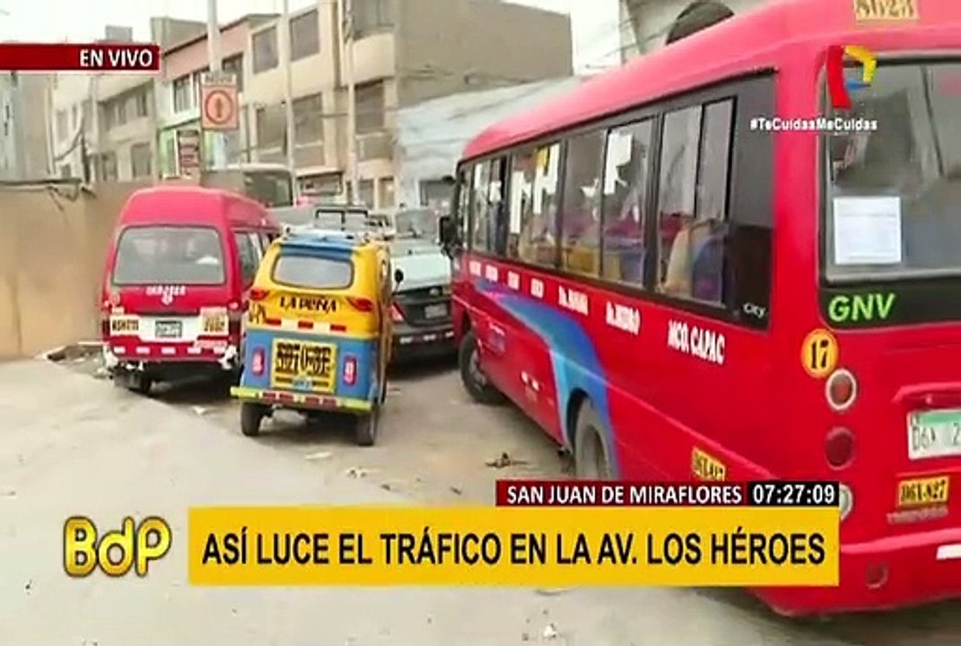 San Juan de Lurigancho: caos y tráfico en la avenida Los Héroes