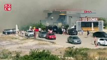 İzmir Alaçatı'da otluk ve makilik alanda yangın