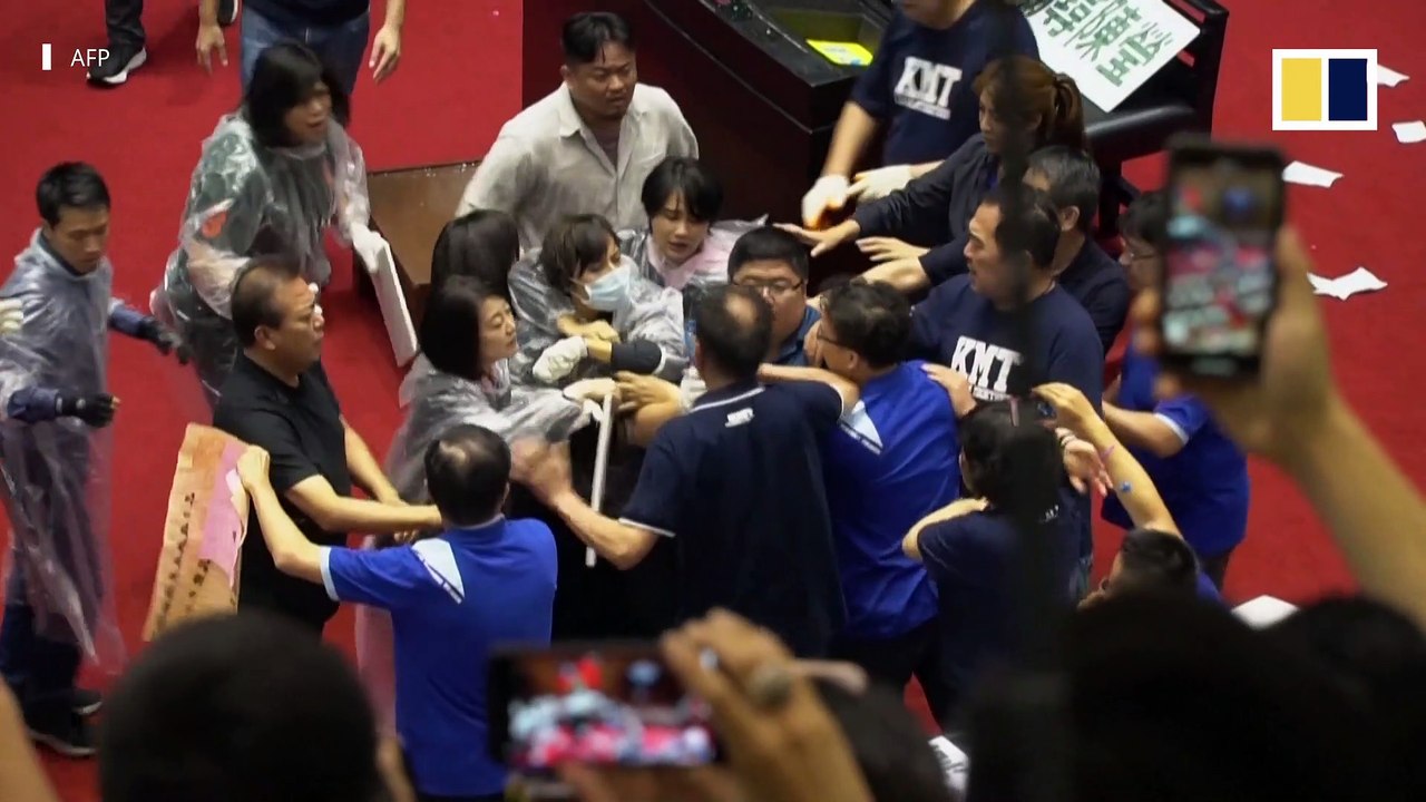 Fighting erupts again in Taiwan parliament over disputed nomination for government watchdog post