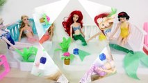 Barbie Bubbling SPA Jacuzzi Hot Tub Rapunzel Mermaid Ariel Elsa باربي دمية سبا Sereia Barbie boneca