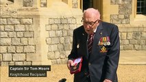 Captain Sir Tom Moore 'honoured' to meet Queen