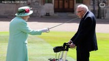 Queen Elizabeth Knights 100-year-old World War II Veteran
