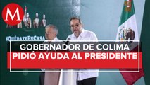Gobernador de Colima pide ayuda a AMLO para combatir delincuencia