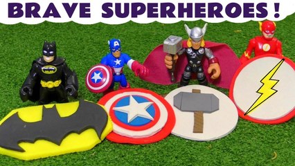 Marvel Avengers and DC Comics Superheroes Logos Rescue with Batman and the Funny Funlings with Thomas and Friends in this Family Friendly Full Episode English Toy Story for Kids