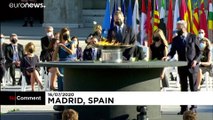 پادشاه و دیگر مقامات اسپانیا با خانواده قربانیان کرونا همدردی کردند