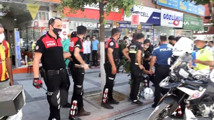 Motorize polis ekipleri kaza yaptı: 2 yaralı