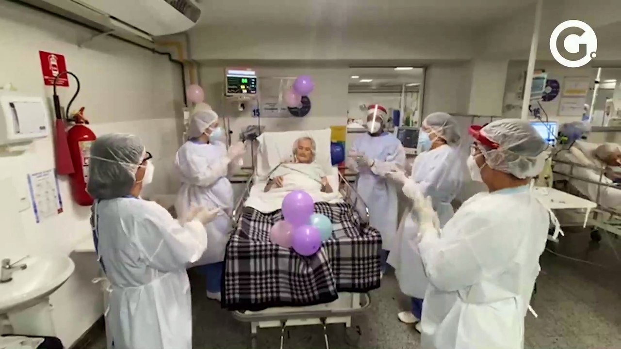 Idosa com Covid ganha festa de aniversário de 86 anos na UTI de hospital