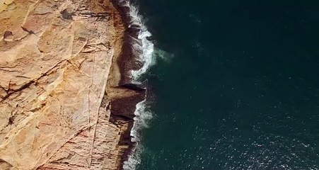 Drone view of the beautiful cliff