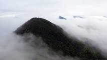 Drone View Of Fog Mountain