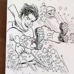 Emrah Ablak’ın çizimiyle Cüneyt Özdemir’in yürek burkan hikayesi