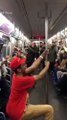 Subway Dance | Break dancing in the Train | Subway Hip Hop Dancers