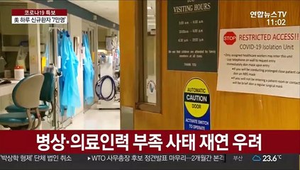 美 하루 신규환자 '7만7천명'…의료대란 재연 위기