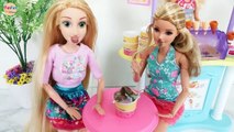 Barbie Ice Cream Shop - Princess dolls eat Real Ice Cream! boneka Barbie Toko es krim Sorveteria