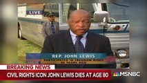 John Lewis, emblématique militant de la non-violence et des droits civiques aux États-Unis, ancien compagnon de route de Martin Luther King, est mort
