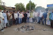 केन्द्रीय मंत्री व जोधपुर सांसद के खिलाफ यूथ कांग्रेस का प्रदर्शन