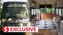 Old UM bus upcycled into chic living space