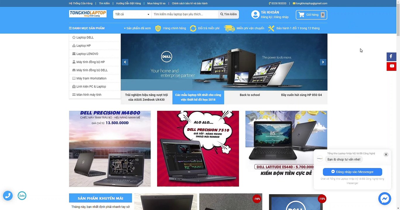 video website tong kho laptop