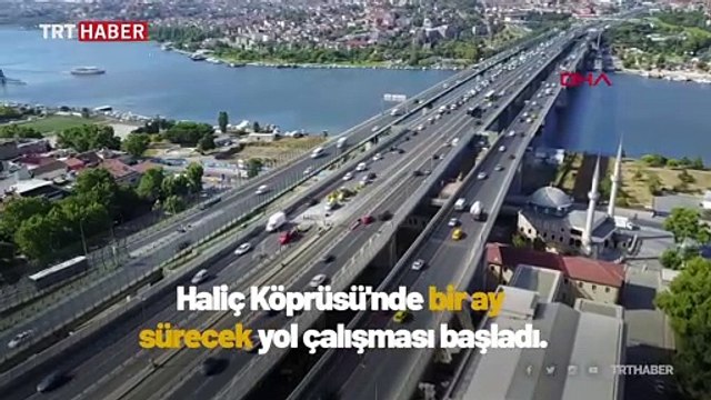 Haliç Köprüsü'nde yol çalışması başladı
