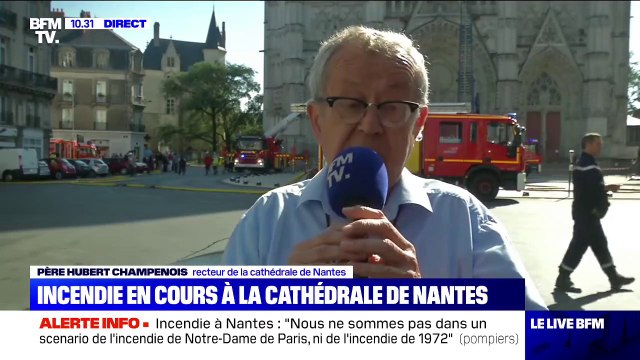 Incendie à Nantes: le recteur de la cathédrale fait part de son émotion