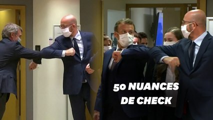 Au sommet européen, la chorégraphie des dirigeants pour se saluer en respectant les gestes barrières