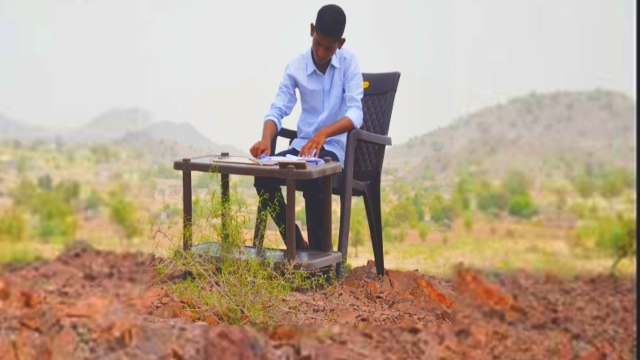 Rajasthan Boy Climbs Mountain for Online Classes