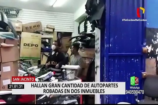 San Jacinto: PNP halló gran cantidad de autopartes robadas en dos inmuebles