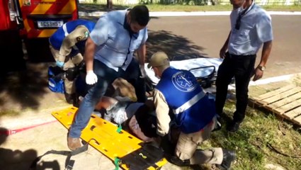 Motociclista fica gravemente ferido em acidente no Jd. Nova York