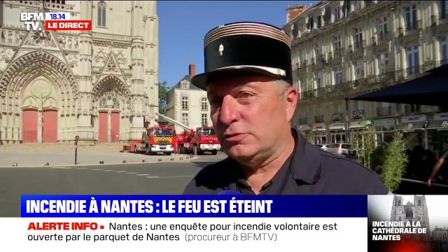 Nantes: le lieutenant-colonel Jérôme Langlois précise que les sapeurs-pompiers vont être engagés une partie de la nuit