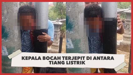 Evakuasi Kepala Bocah Nyangkut di Antara Tiang Listrik