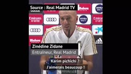 38e j. - Zidane : "Benzema pichichi ? J'aimerais beaucoup !"