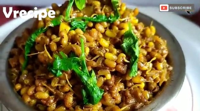 मोड अलेला मटकीची भाजी matkichi usal/ matki recipe/sprouted moth beans recepi/