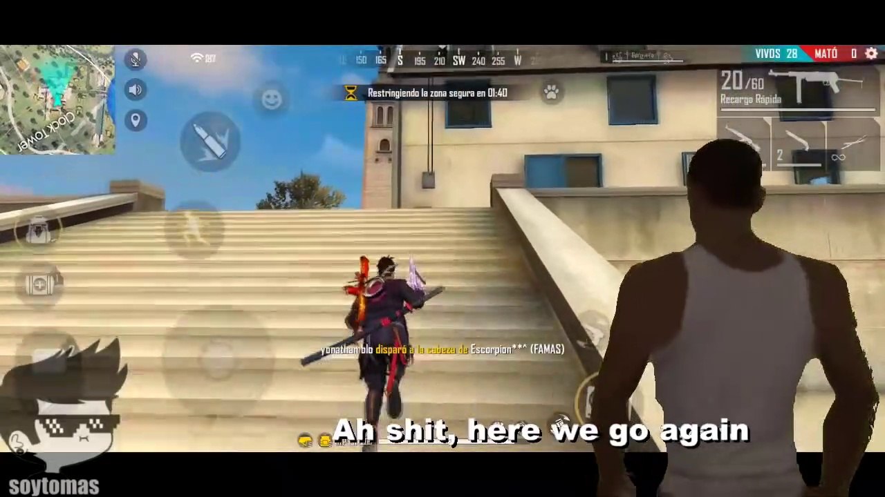 ACERCATE VIEJO ACERCATE!!!  FREE FIRE RANDOM