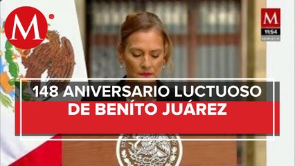 Beatriz Gutiérrez Müller recordó a Benito Juárez con carta de Justo Sierra