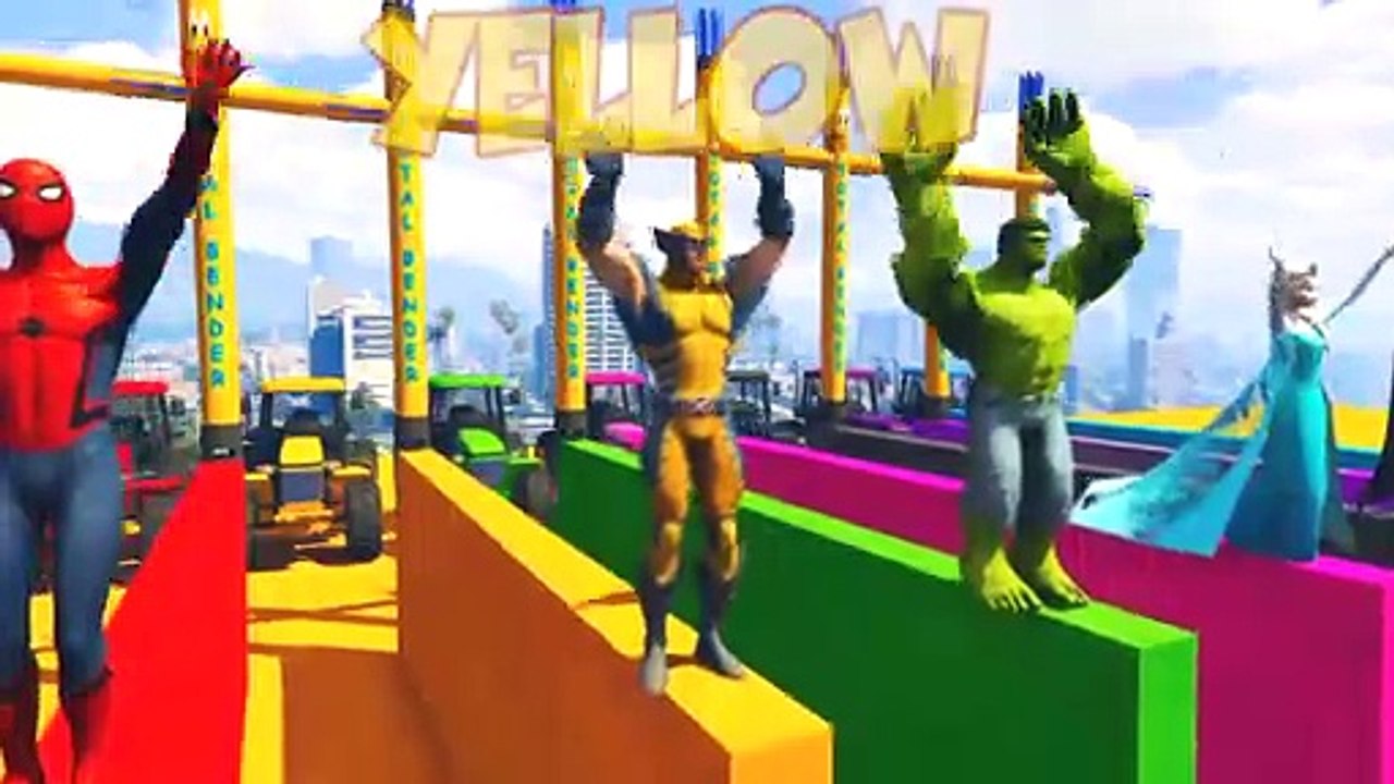 Tracteur Dessin Animé pour Enfants avec Voitures Colorées et Drôle Comptines Bébé